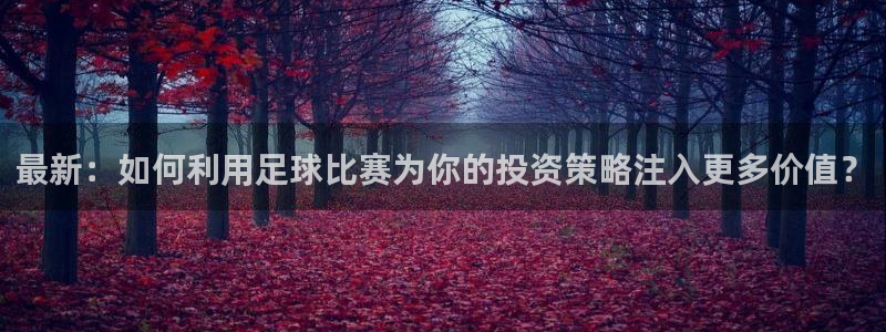 最新：如何利用足球比赛为你的投资策略注入更多价值？
